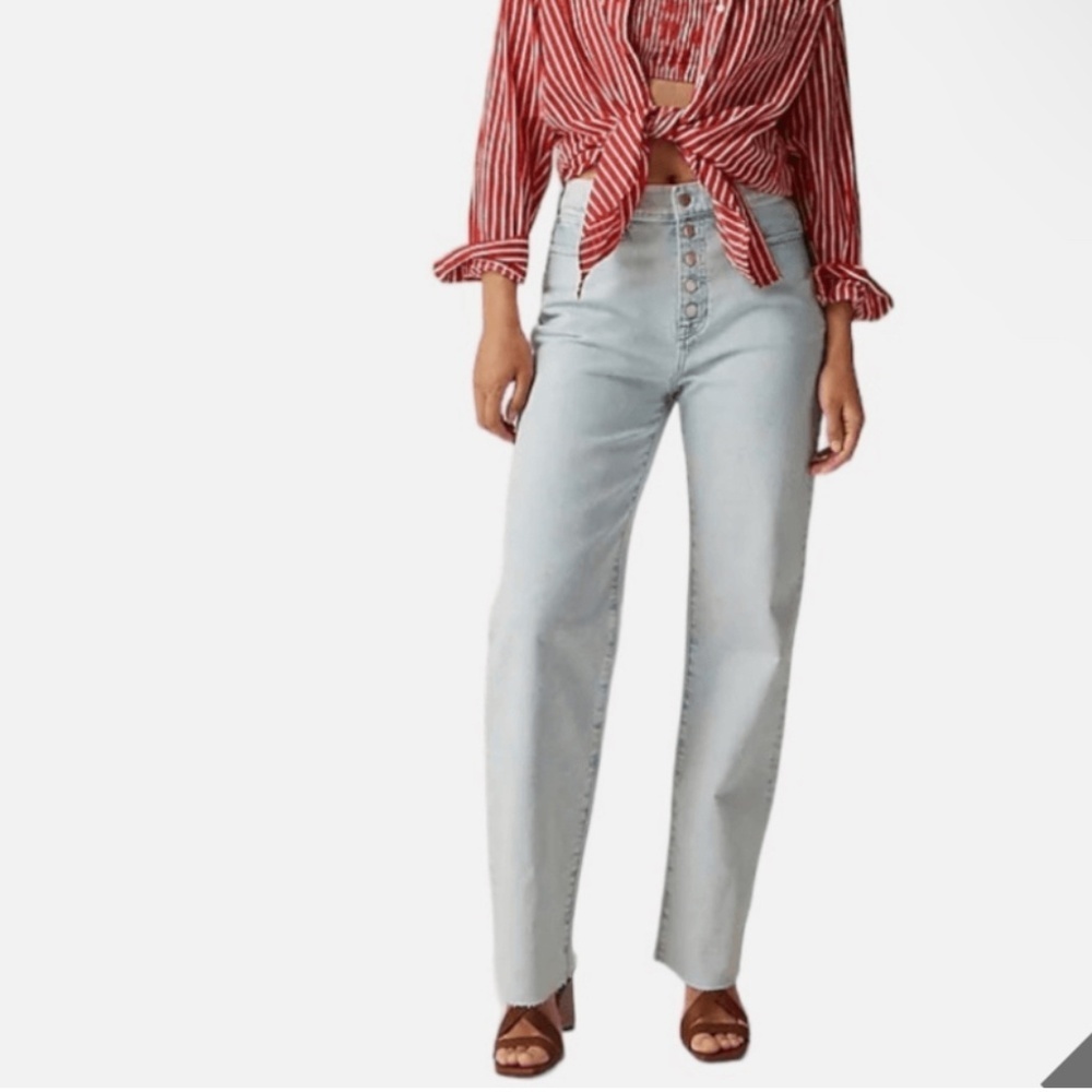 Slim Wide Leg Jean Petite Size 29